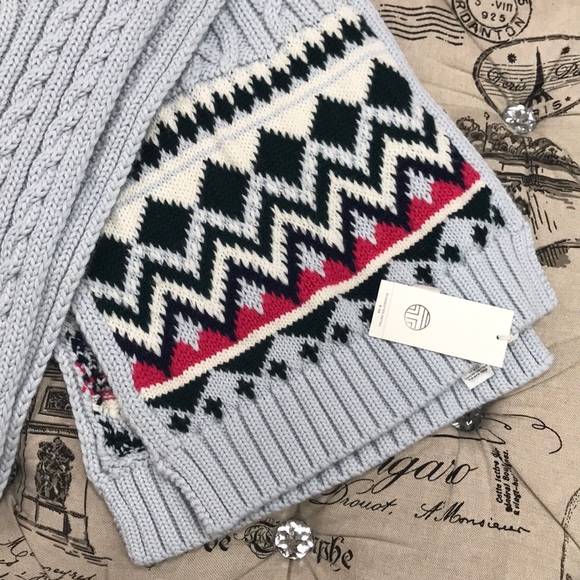 🎁TORY BURCH Performance Merino Fair Isle Scarf - Picture 5 of 9